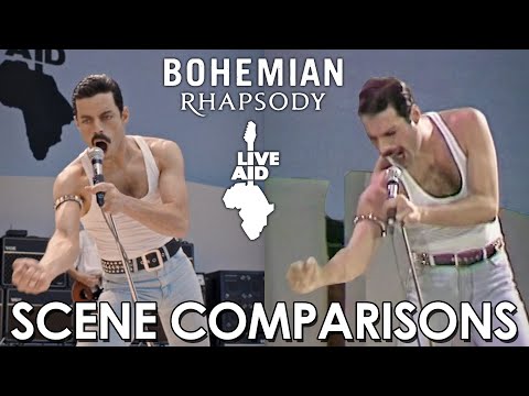 Live Aid | Bohemian Rhapsody (2018) - scene comparisons