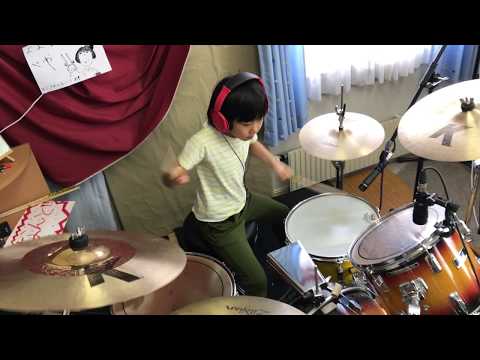 Led Zeppelin - Good Times Bad Times / Cover by Yoyoka , 8 year old / 8歳小2女子ドラマー&quot;よよか”が叩いてみた